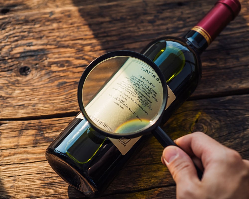 Una retro etichetta di vino dev'essere completa di informazioni - img AI generated.