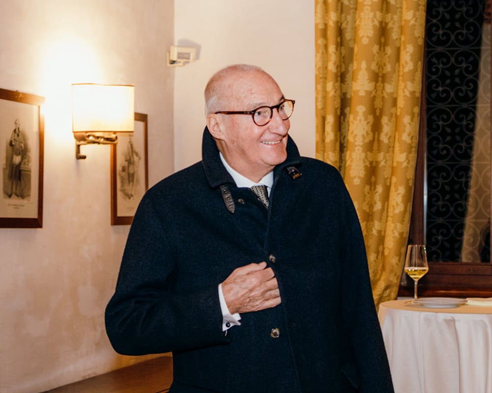 Manlio Tonutti alla festa del suo 80° compleanno al Castello di Susans (novembre 2019).