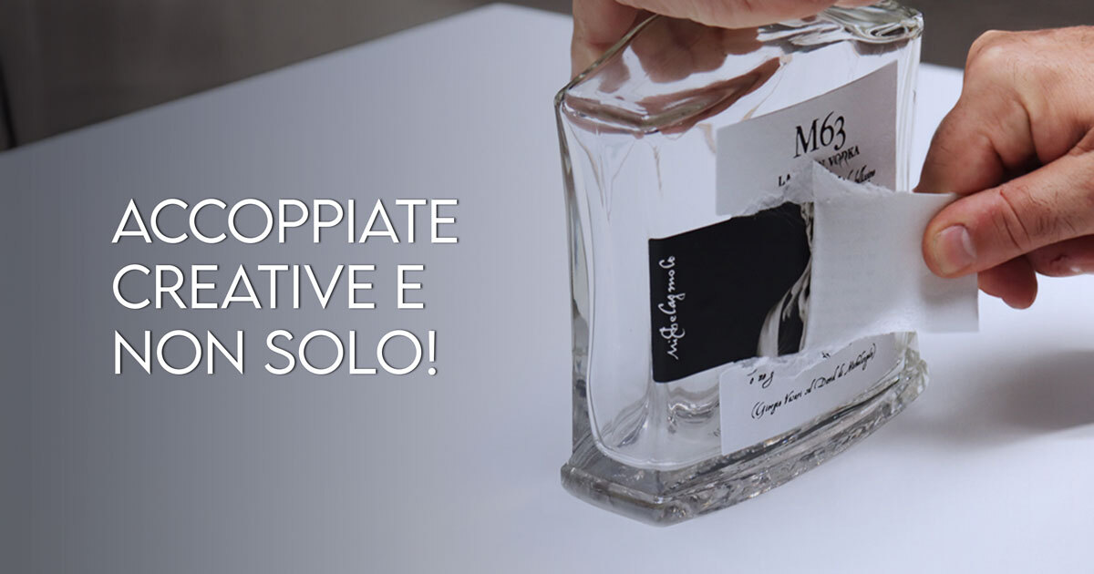 Etichette con carte accoppiate.