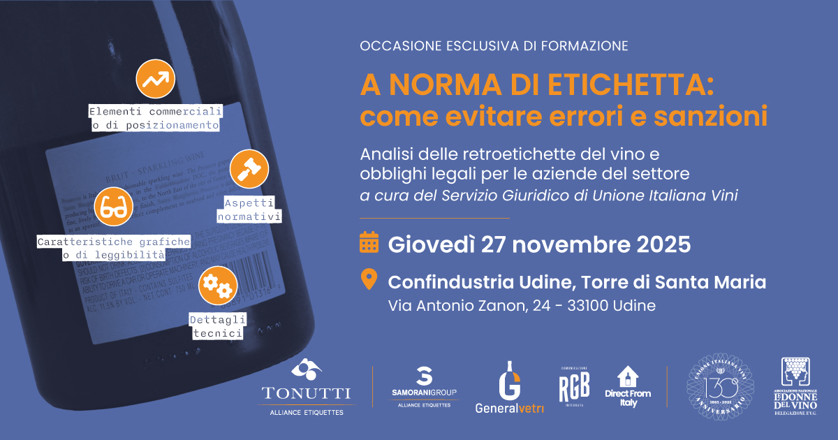 Norme per etichette vino.